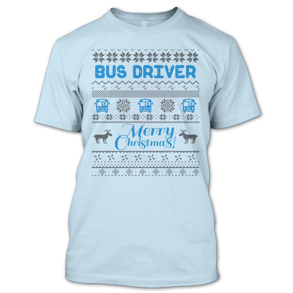 Bus Driver Merry Christmas T Shirt, Gift For Merry Christmas T Shirt