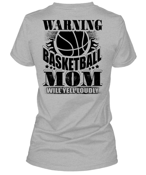 Warning Basketball Mom T Shirt, I Love Basketball T Shirt