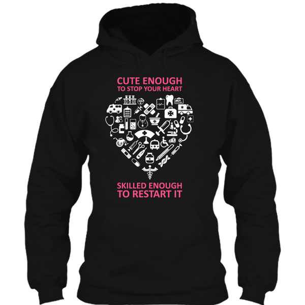 A black t-shirt with the shopify logo