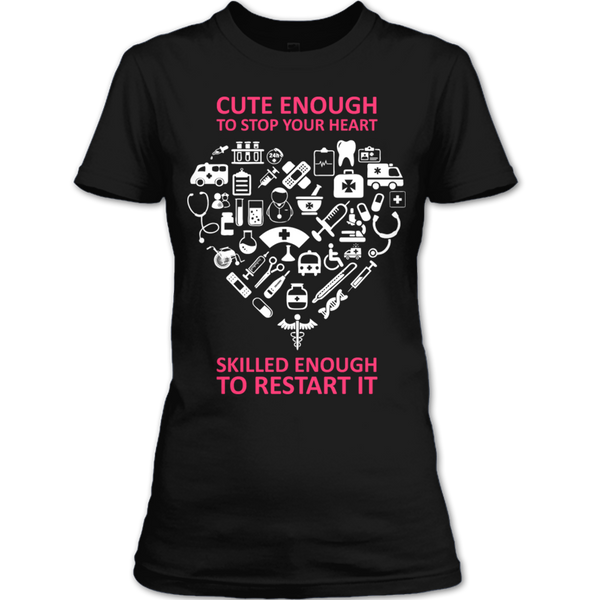 A black t-shirt with the shopify logo