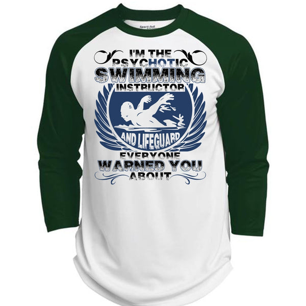 I'm The Psychotic Swimming T Shirt, Being A Swimmer T Shirt, Awesome T-Shirts  (Polyester Game Baseball Jersey)