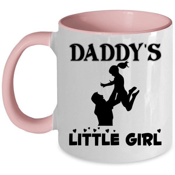 Father And Daughter Coffee Mug, Daddy's Little Girl Accent Mug