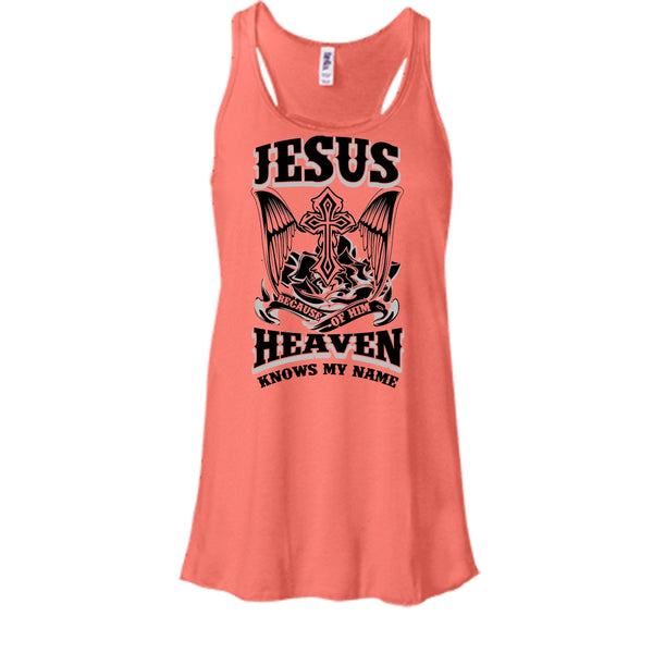 Jesus Because Of Him T Shirt, I Love Jesus Tank Top