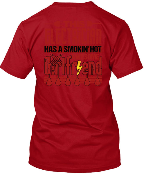 This Electrician T Shirt, Smoking Hot Awesome Girlfriend T Shirt