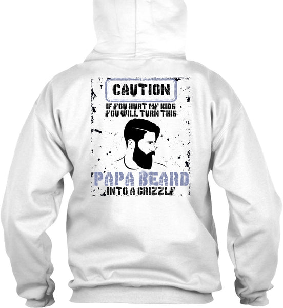 Papa Beard Into A Grizzly T Shirt, I Love Papa T Shirt