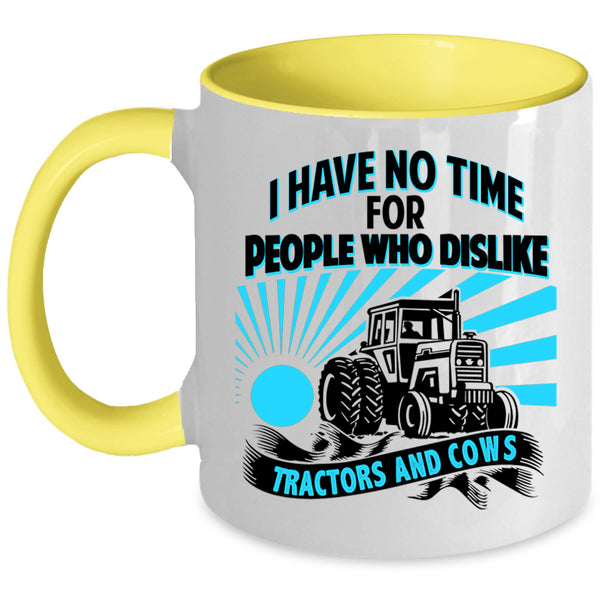 Cool Farmer Coffee Mug, Tractors And Cows Accent Mug