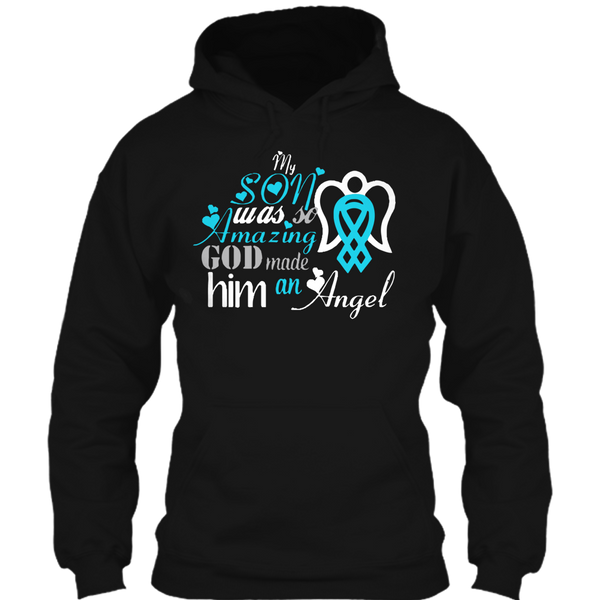 A black t-shirt with the shopify logo