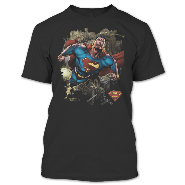 A black t-shirt with the shopify logo