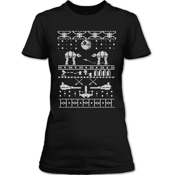 A black t-shirt with the shopify logo