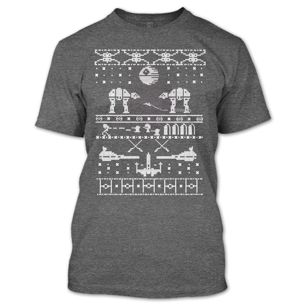 A black t-shirt with the shopify logo