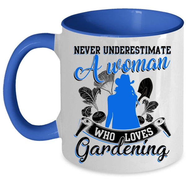 Cool Woman Coffee Mug, A Woman Loves Gardening Accent Mug