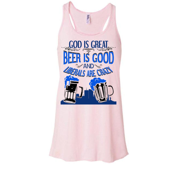 God Is Great T Shirt, Coolest Beer Drinker Tank Top