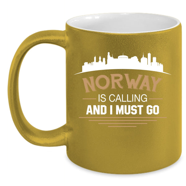Norway Is Caling And I Must go Coffee Mug, Cool Norway Coffee Cup