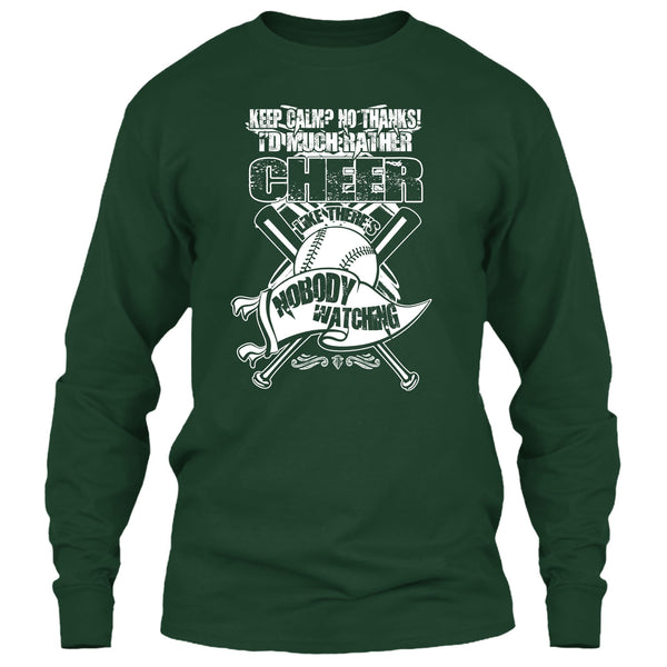 I'd Much Rather Cheer T Shirt, I'm A Baseball Player T Shirt