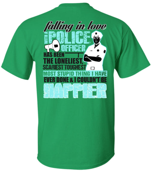 Falling In Love With A Police Officer T Shirt, I Love Police T Shirt