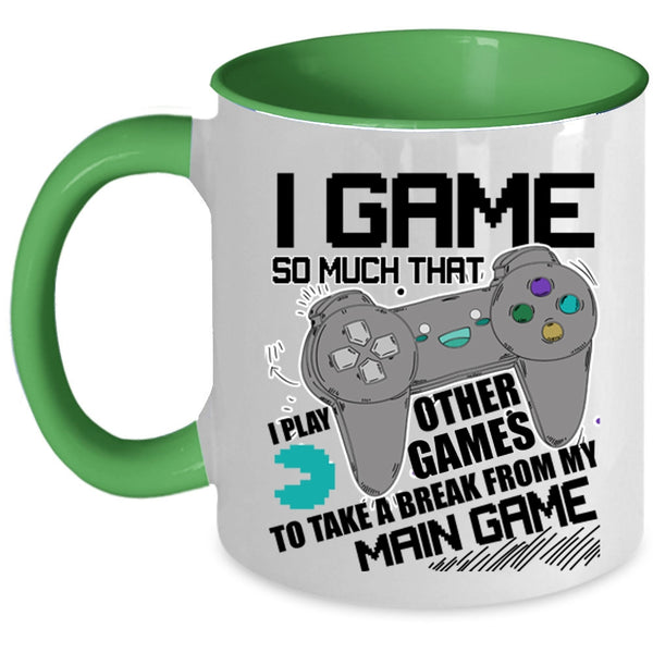 Funny Gift For Gamer Coffee Mug, I Game Accent Mug