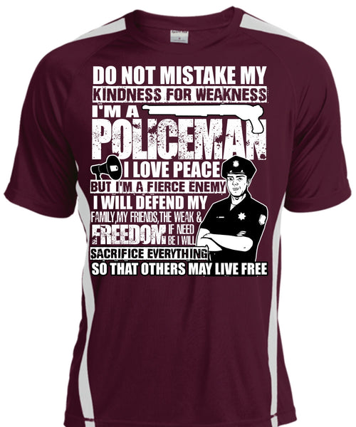 I'm A Policeman T Shirt, I Love Peace T Shirt, Cool Shirt