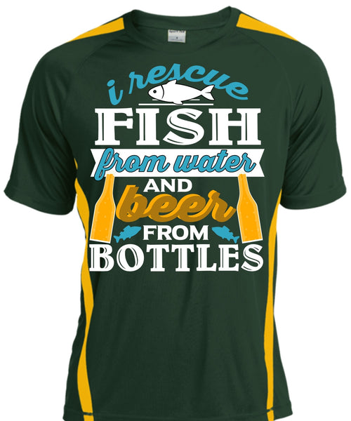 I Rescue Fishing From Water T Shirt, Beer From Bottles T Shirt, Cool Shirt