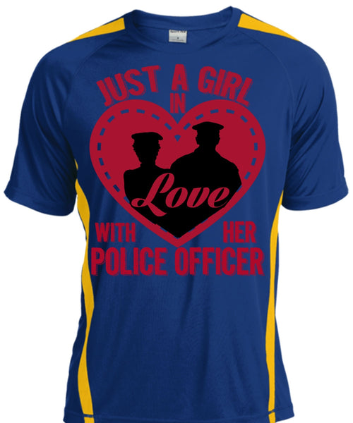 Just A Girl In Love With Her Police Officer T Shirt, Being A Police T Shirt, Cool Shirt
