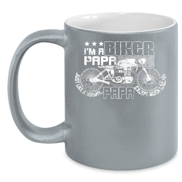 I'm A Biker Papa Coffee Mug, Awesome Biker Papa Coffee Cup