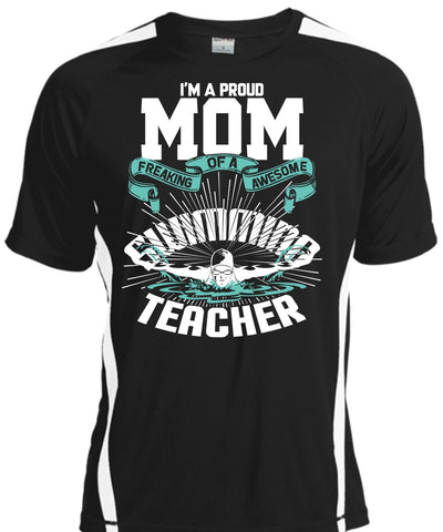 A black t-shirt with the shopify logo