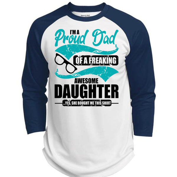 I'm A Proud Dad T Shirt, I Love Dad T Shirt, Awesome T-Shirts  (Polyester Game Baseball Jersey)
