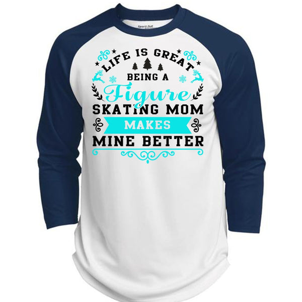 Being A Figure Skating Mom T Shirt, I Love Mom T Shirt, Awesome T-Shirts  (Polyester Game Baseball Jersey)