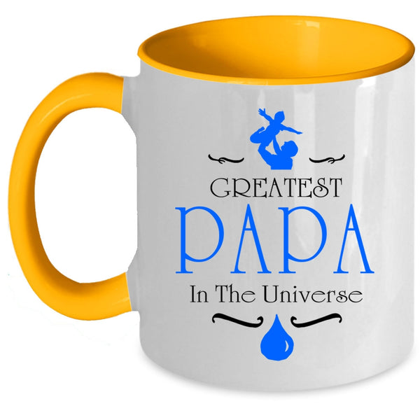 Best Gift For My Husband Coffee Mug, Greatest Papa In The Universe Accent Mug