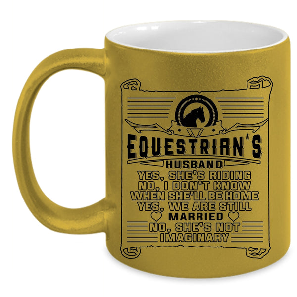 Funny Gift For Husband Coffee Mug, Equestrian's Husband Accent Mug