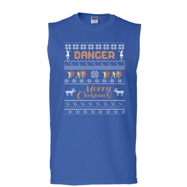 Dancer Merry Christmas T Shirt, Coolest Dancer T Shirt, Cool T Shirt (Men's Cotton Sleeveless)
