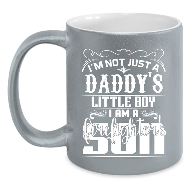 I Am A Firefighter's Son Coffee Mug, Daddy And Son Coffee Cup