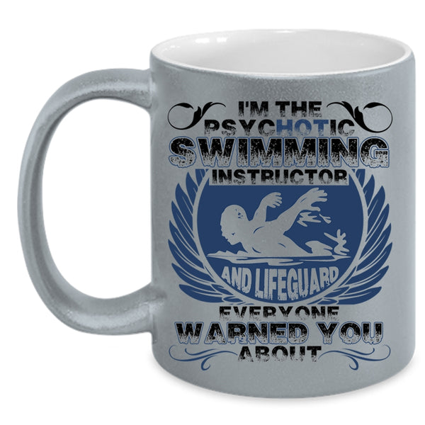 Funny Swimming Coffee Mug, Swimming Instructor And Lifeguard Accent Mug