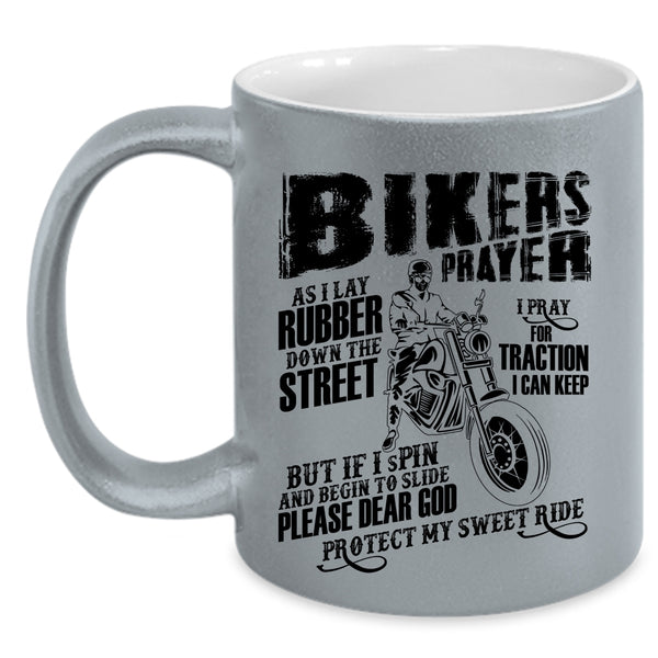 Cool Gift For Bikers Coffee Mug, Biker's Prayer Accent Mug
