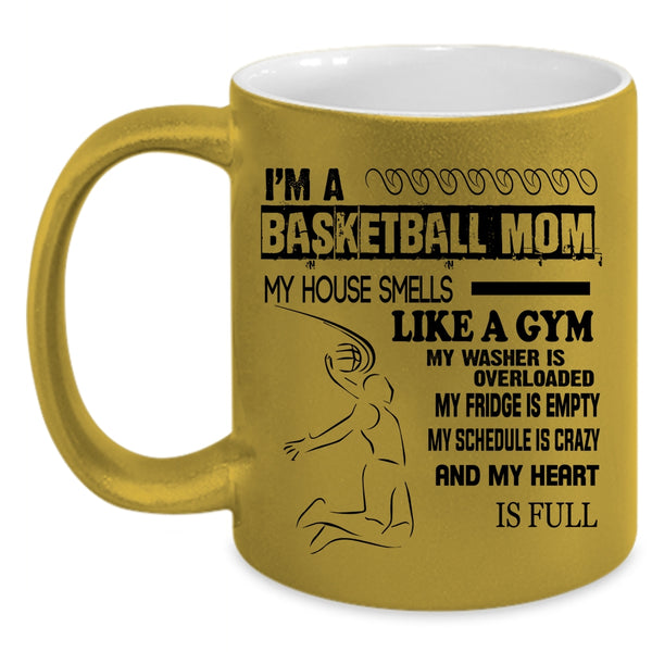 Awesome Basketball Mom Coffee Mug, I'm A Basketball Mom Accent Mug