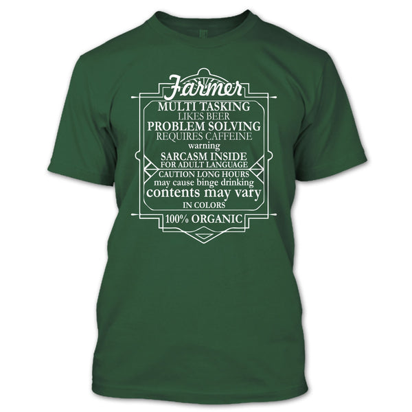 Farmer Multi Tasking T Shirt, 100% Organic T Shirt
