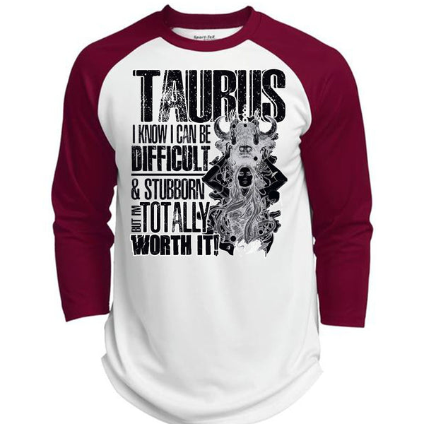 I Can Be Difficult T Shirt, I Love Taurus T Shirt, Awesome T-Shirts  (Polyester Game Baseball Jersey)