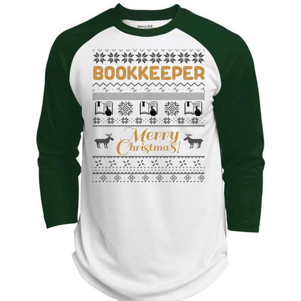 Bookkeeper Merry Christmas T Shirt, I Love Reading T Shirt, Awesome T-Shirts  (Polyester Game Baseball Jersey)