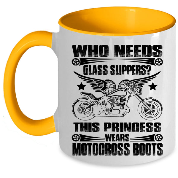 Awesome Motorcycles Coffee Mug, This Princess Wears Motocross Boots Accent Mug