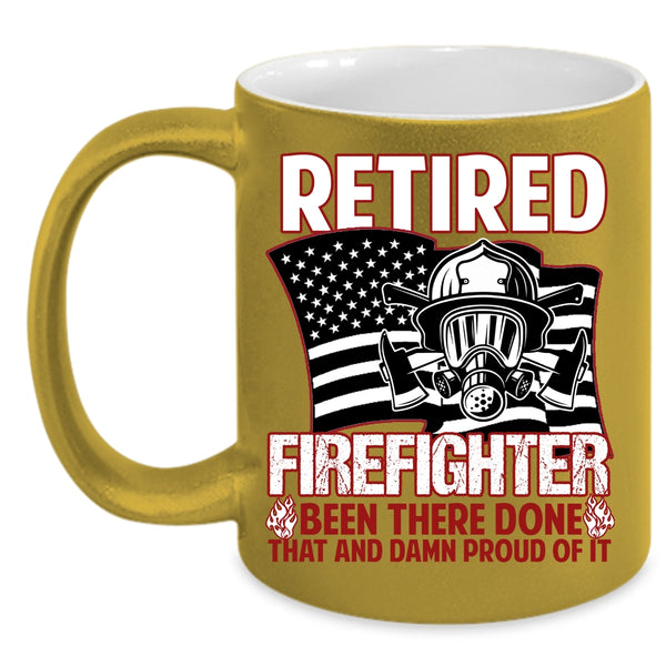 Retired Firefighter Coffee Mug, Cool Gift For Grandpas Coffee Cup