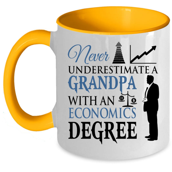 Funny Grandpa Coffee Mug, A Grandpa With An Economics Degree Accent Mug