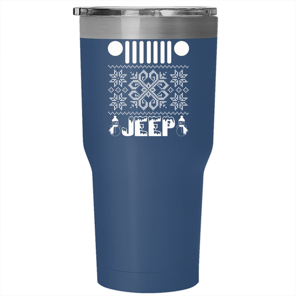 Jeep Tumbler 30 oz Stainless Steel, Christmas Gift For Jeep Driver Travel Mug