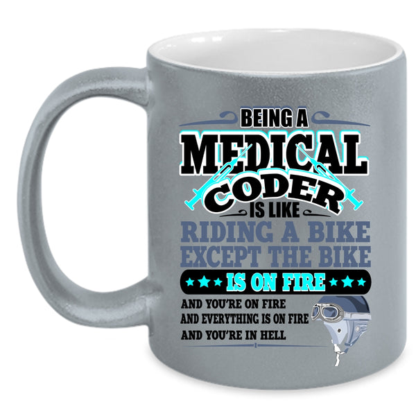 Awesome Medical Coder Coffee Mug, Being A Medical Coder Accent Mug