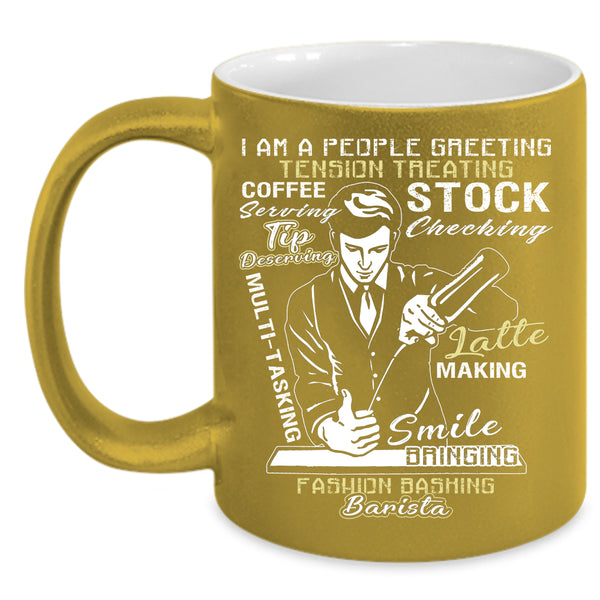 Coffee Serving Coffee Mug, Fashion Bashing Barista Coffee Cup