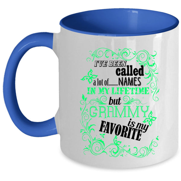 Cute Grandma Coffee Mug, Grammy Is My Favorite Name Accent Mug