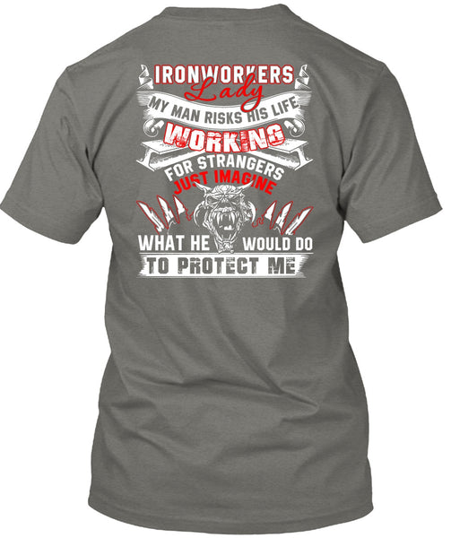 Ironworkers Lady T Shirt, I Love Ironworker T Shirt