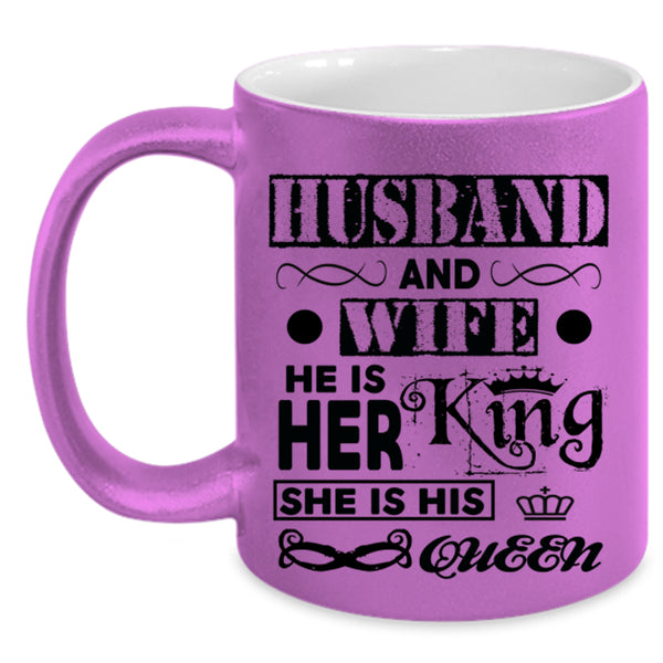 Cool Just Married Coffee Mug, Husband And Wife Accent Mug