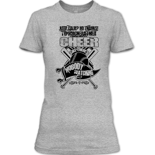 I'd Much Rather Cheer T Shirt, Awesome Baseball Player T Shirt