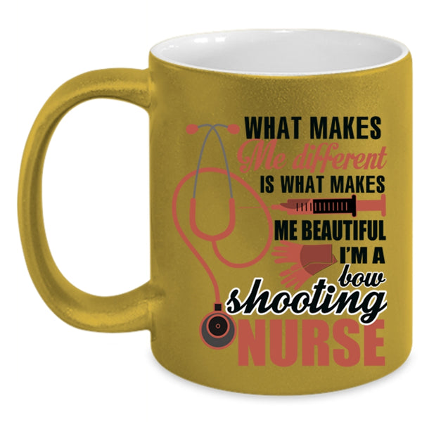 Cool Shooting Nurse Coffee Mug, I'm A Bow Shooting Nurse Accent Mug