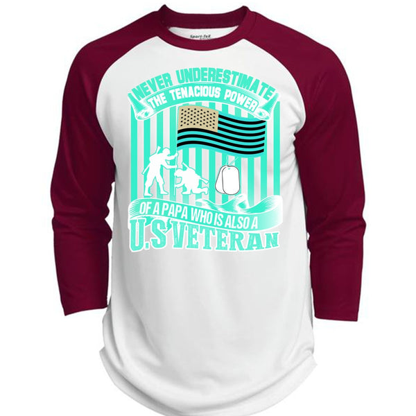 Papa Who Is Also A US Veteran T Shirt, I Love Veteran T Shirt, Awesome T-Shirts  (Polyester Game Baseball Jersey)