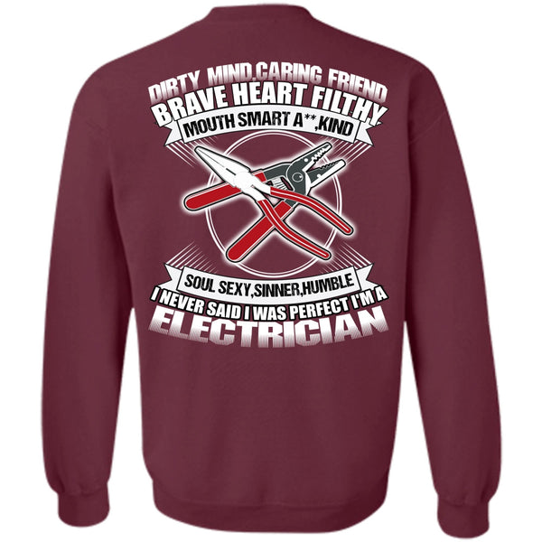 I Love Electrician T Shirt, Dirty Mind Sweatshirt